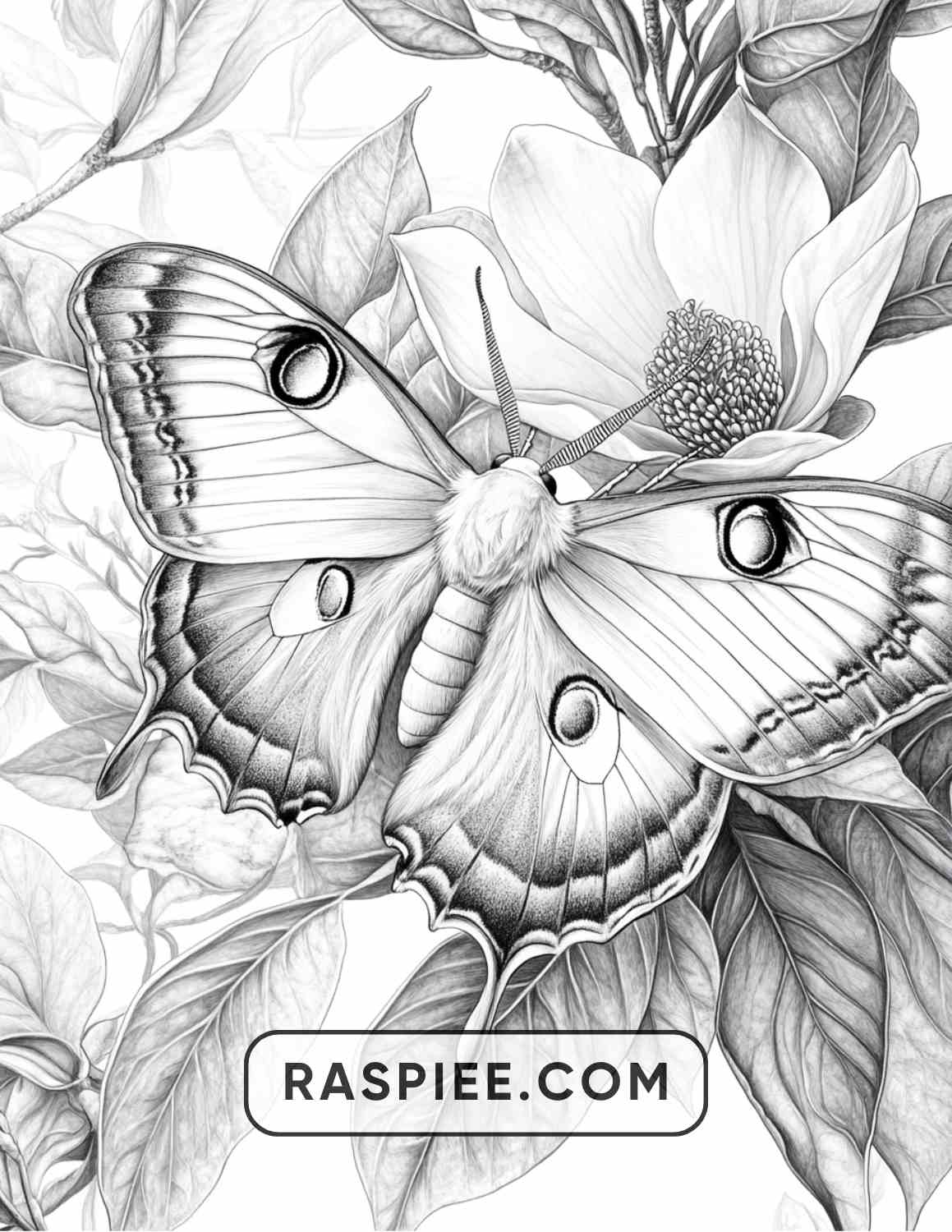 Insects and Flowers Adult Coloring Pages - RASPIEE