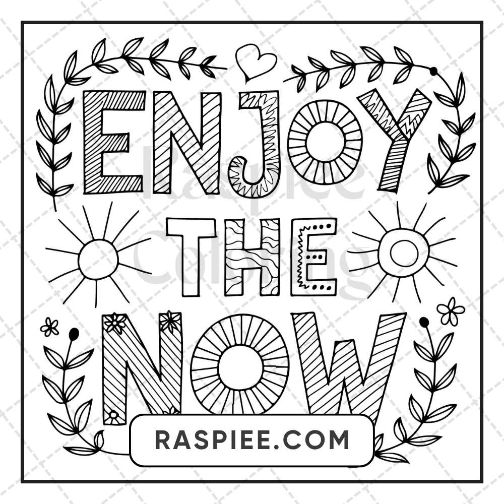 120 Bold and Easy Motivational Word Coloring Pages