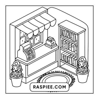 85 Bold and Easy Little Corner Coloring Pages Printable PDF Instant Download - RASPIEE