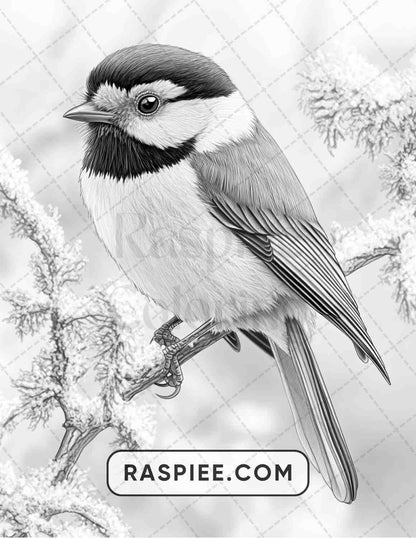 80 Winter Birds Adult Coloring Pages