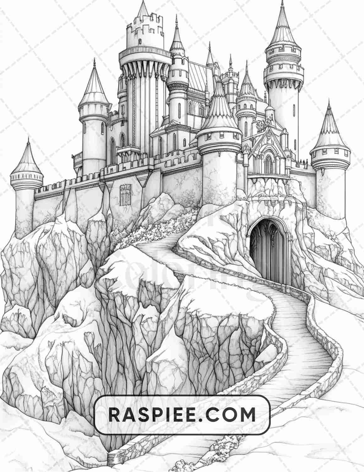 82 Winter Landscapes Adult Coloring Pages - RASPIEE