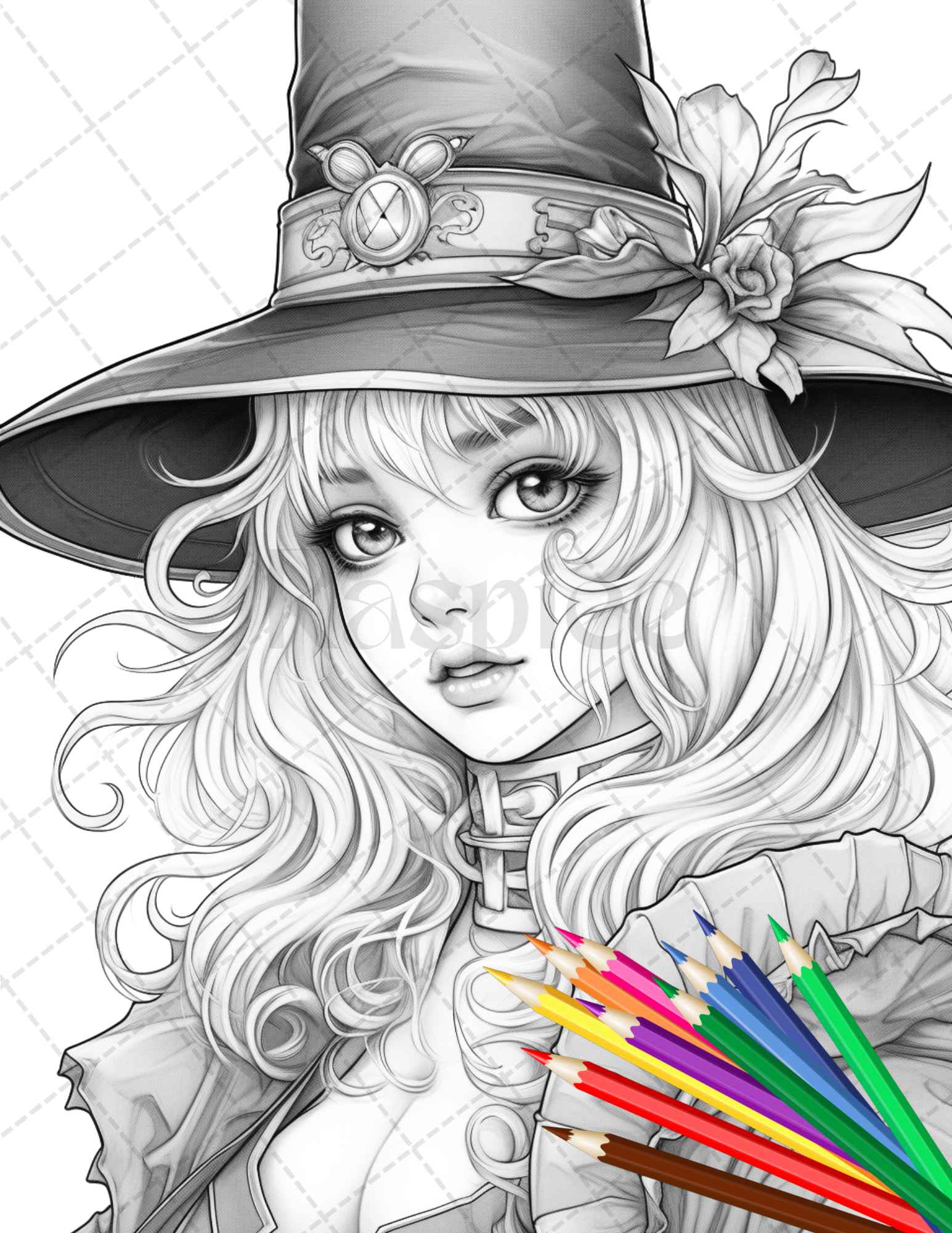 Autumn Witch Coloring Page - KPBeachan's Ko-fi Shop - Ko-fi ❤️ Where  creators get support from fans through donations, memberships, shop sales  and more! The original 'Buy Me a Coffee' Page.