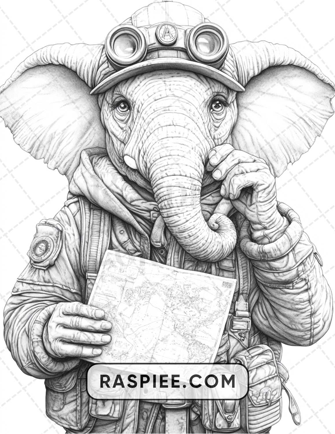 96 Animals Dressed Up Adult Coloring Pages