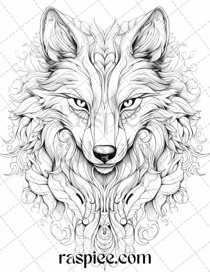 40 Beautiful Tattoos Grayscale Coloring Pages Printable for Adults, PDF File Instant Download - raspiee