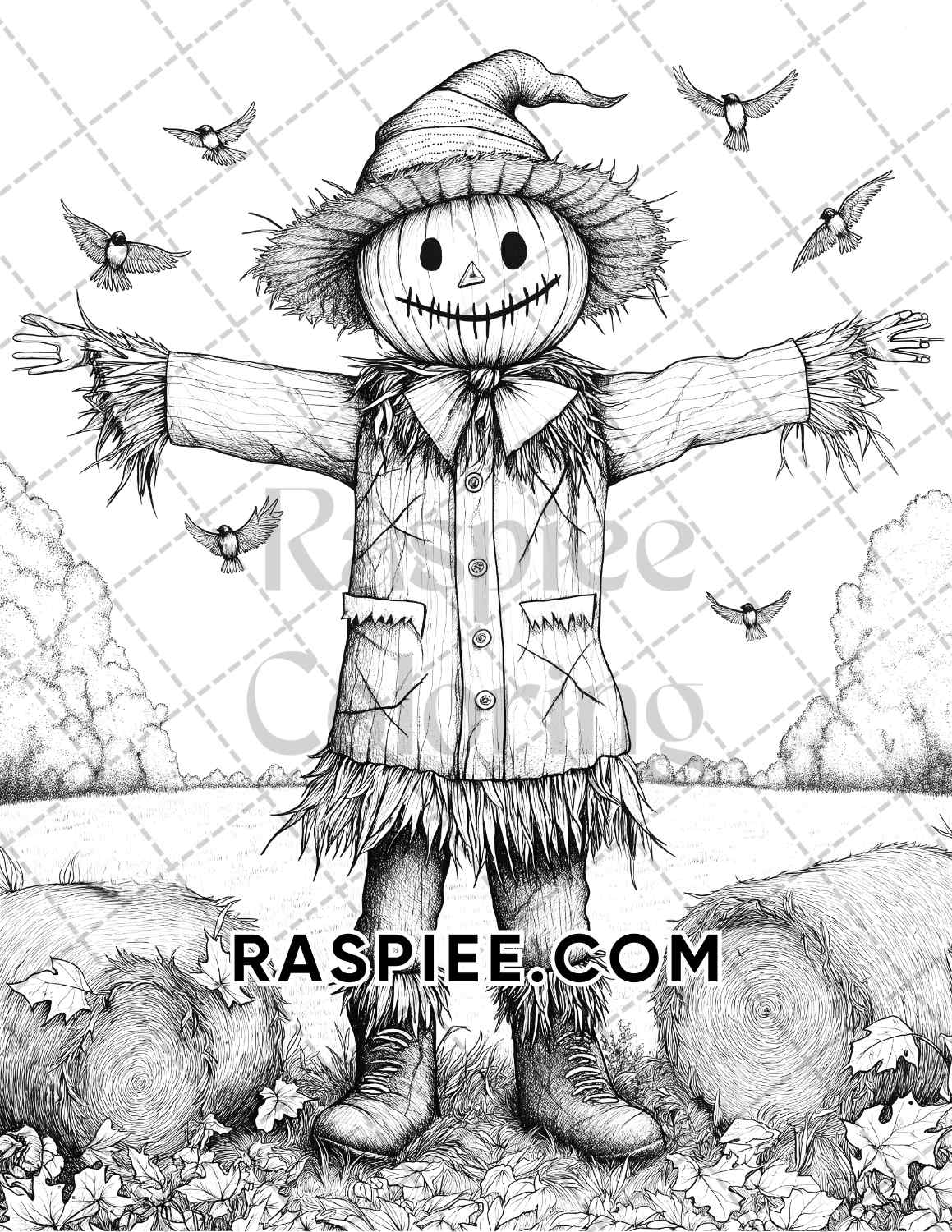 Hello Autumn Adult Coloring Pages Printable PDF Instant Download