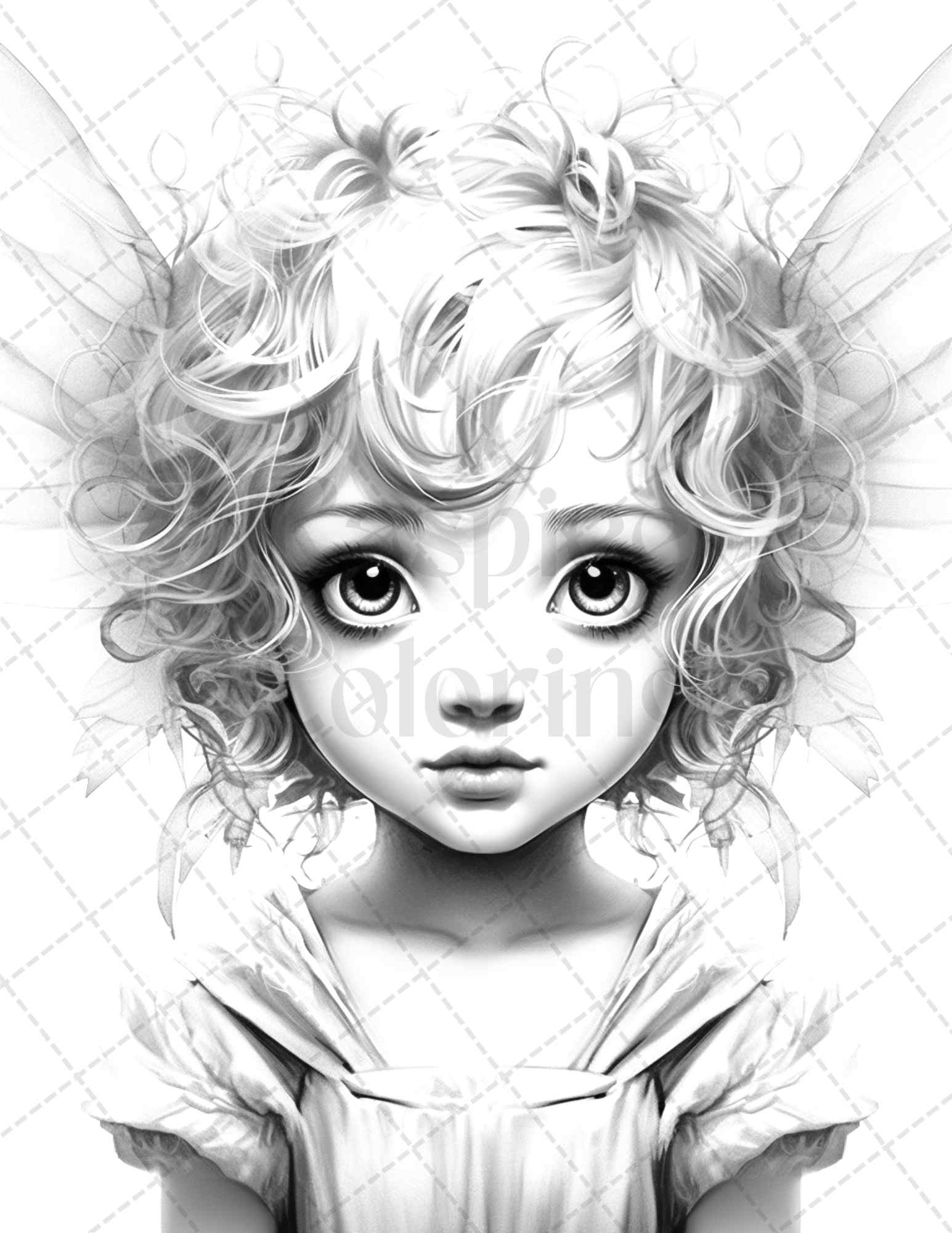45 Adorable Chibi Fairy Grayscale Coloring Pages Printable for Adults, PDF File Instant Download - raspiee