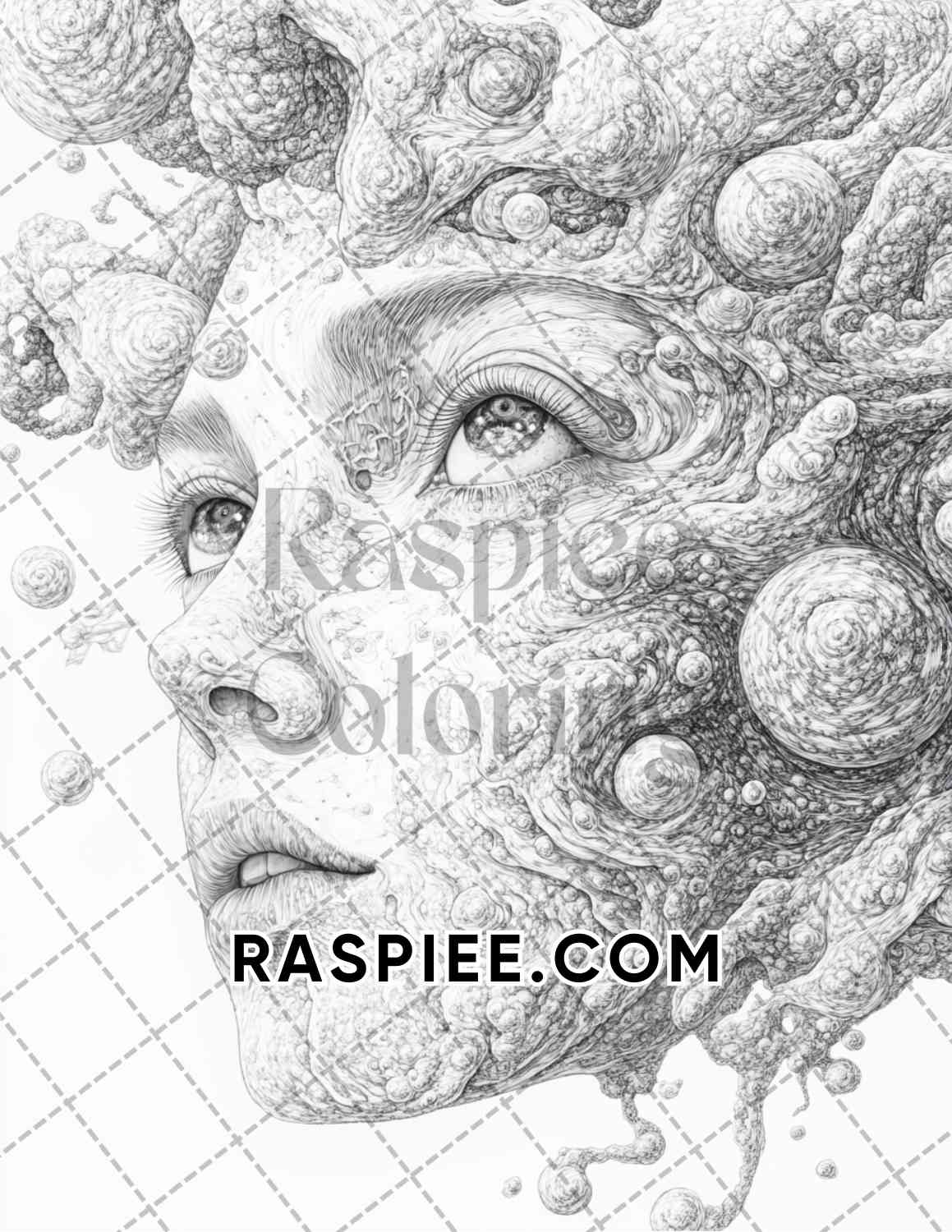 Surreal World Adult Coloring Pages Printable PDF Instant Download