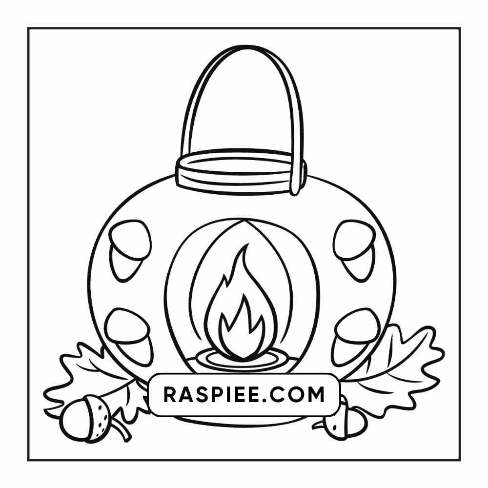 76 Bold and Easy Fall Vibes Coloring Pages Printable PDF Instant Download - RASPIEE