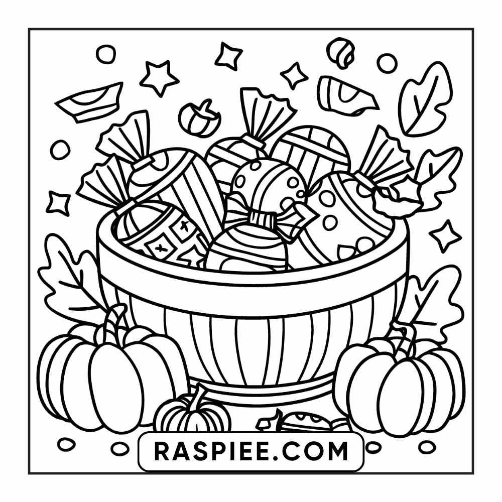 84 Cozy Halloween Bold & Easy Coloring Pages Printable PDF Instant Download - RASPIEE