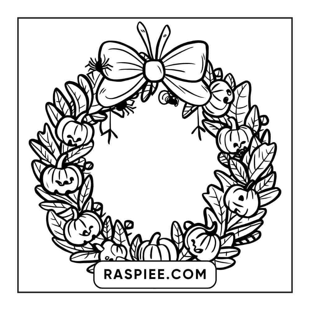 100 Bold and Easy Cute Halloween Coloring Pages Printable PDF Instant Download - RASPIEE