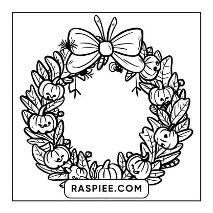 100 Bold and Easy Cute Halloween Coloring Pages Printable PDF Instant Download - RASPIEE