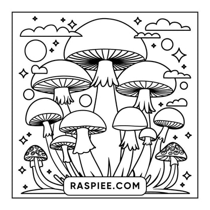 53 Bold and Easy Trippy Groovy Coloring Pages Printable PDF Instant Download