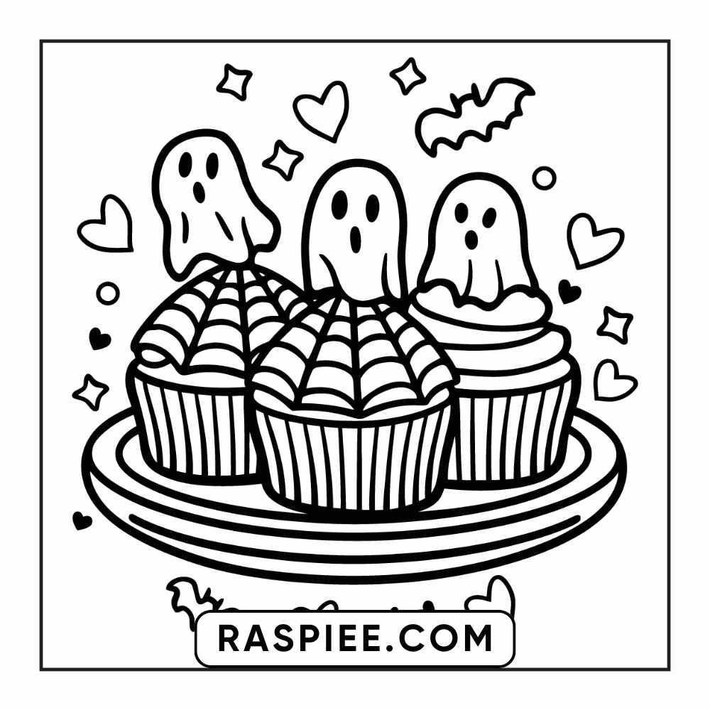 84 Cozy Halloween Bold & Easy Coloring Pages Printable PDF Instant Download - RASPIEE