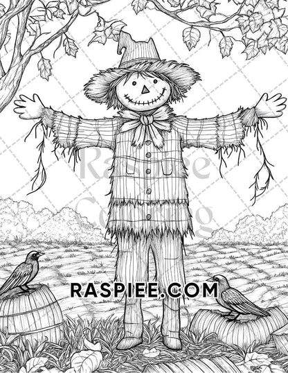 Hello Autumn Adult Coloring Pages Printable PDF Instant Download