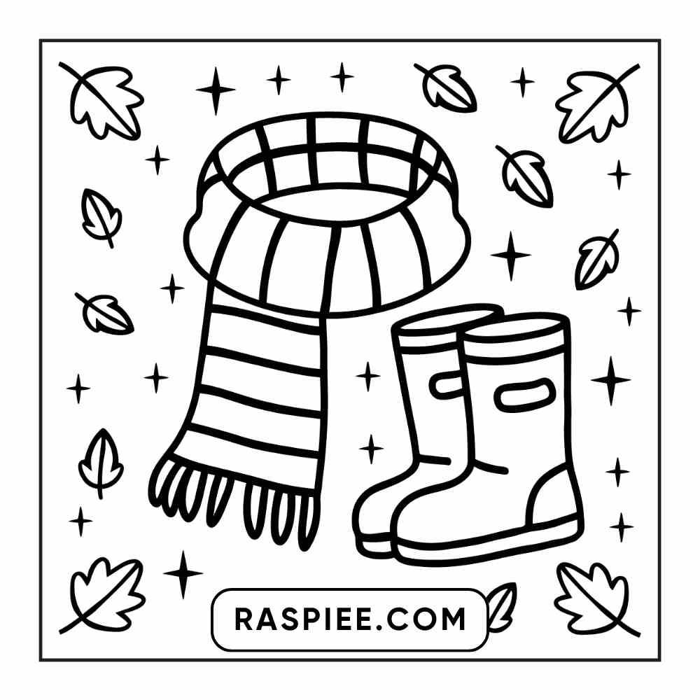 114 Cozy Autumn Bold & Easy Coloring Pages PDF Printable Instant Download - RASPIEE