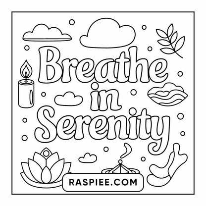 78 Bold and Easy Inspirational Words Coloring Pages Printable PDF Instant Download - RASPIEE