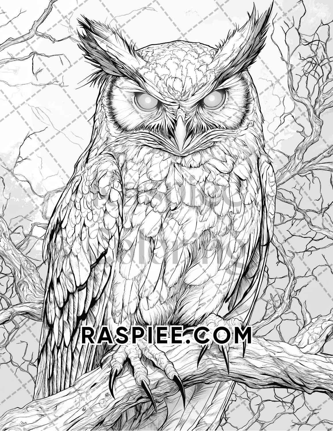 Horror Animals Halloween Adult Coloring Pages Printable PDF Instant Download