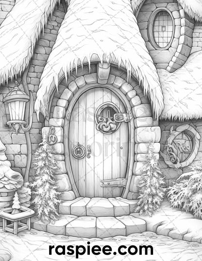 adult coloring pages, adult coloring sheets, adult coloring book pdf, adult coloring book printable, christmas coloring pages for adults, christmas coloring book pdf, xmas coloring pages, holiday coloring pages for adults, winter coloring pages for adults, christmas coloring sheets, fairy house coloring page