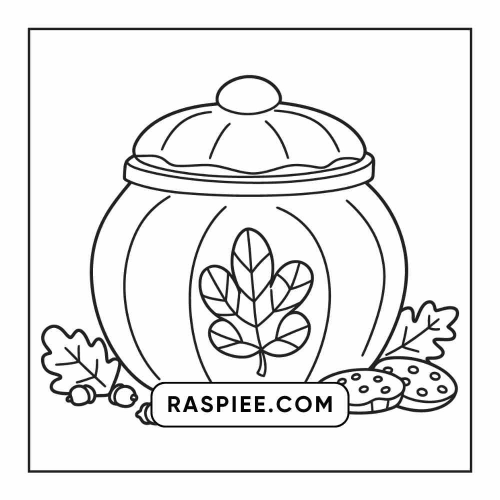 76 Bold and Easy Fall Vibes Coloring Pages Printable PDF Instant Download - RASPIEE