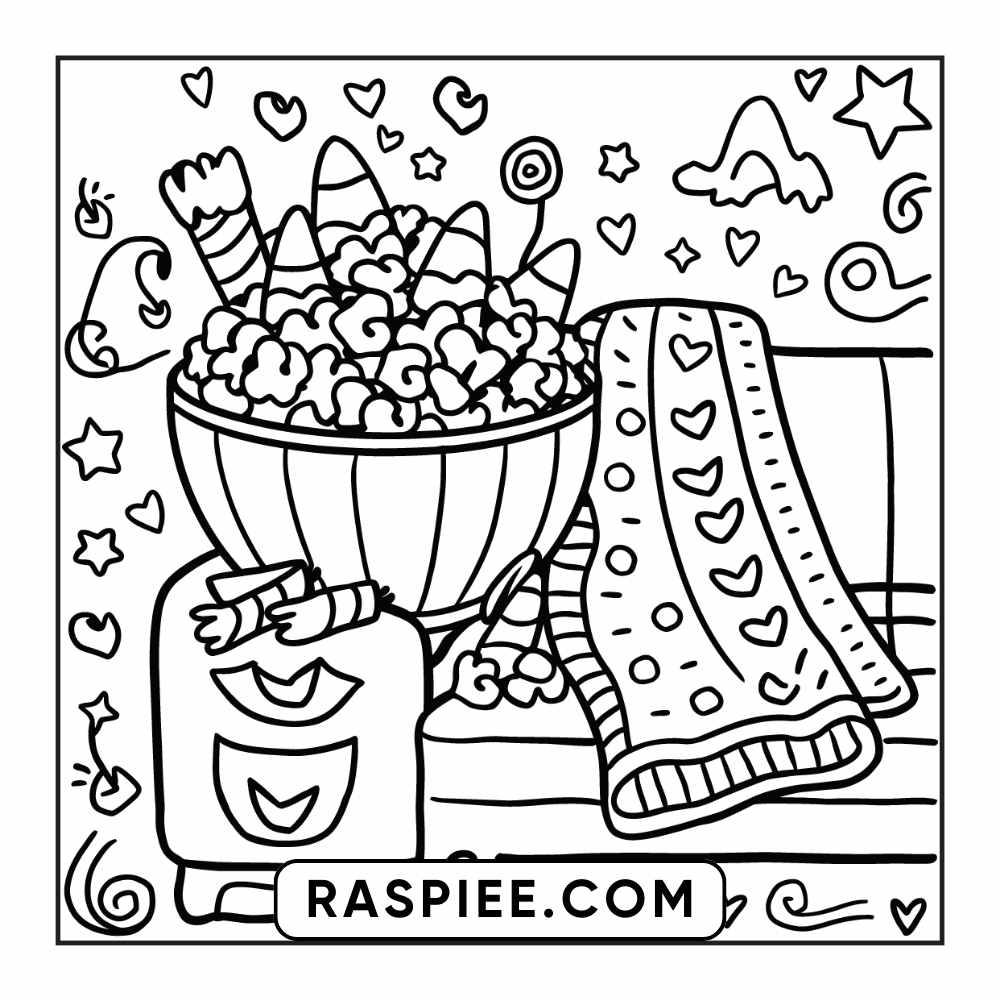 84 Cozy Halloween Bold & Easy Coloring Pages Printable PDF Instant Download - RASPIEE