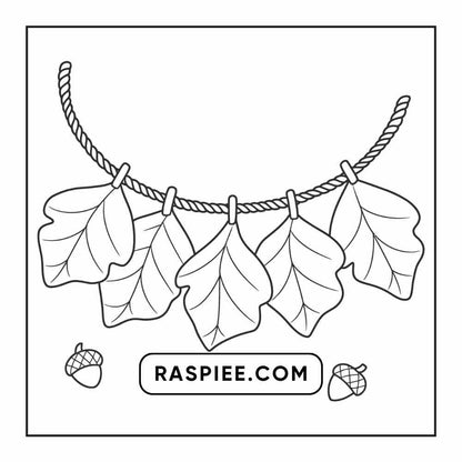 76 Bold and Easy Fall Vibes Coloring Pages Printable PDF Instant Download - RASPIEE