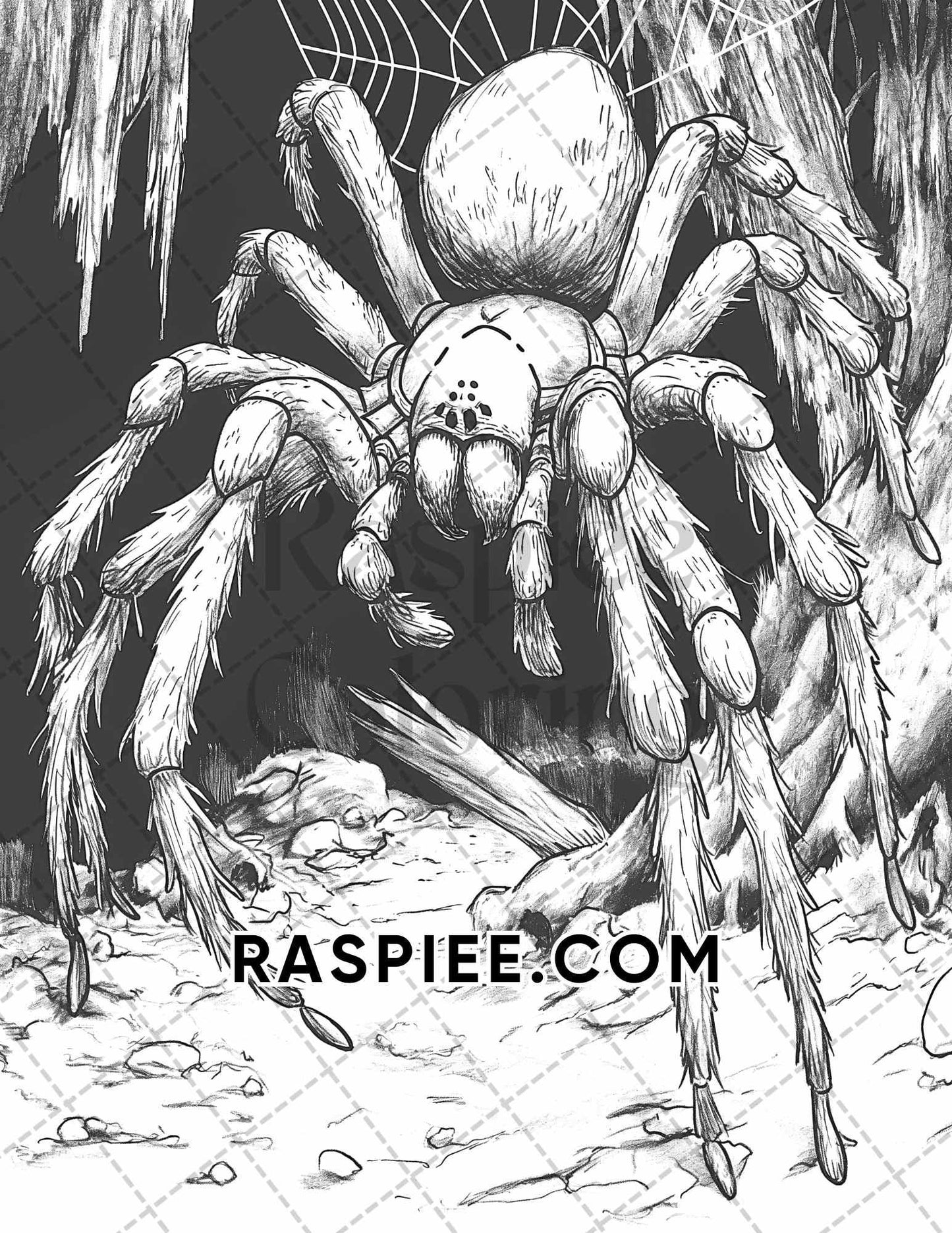 50 Spooky Monsters Halloween Adult Coloring Pages Printable PDF Instant Download