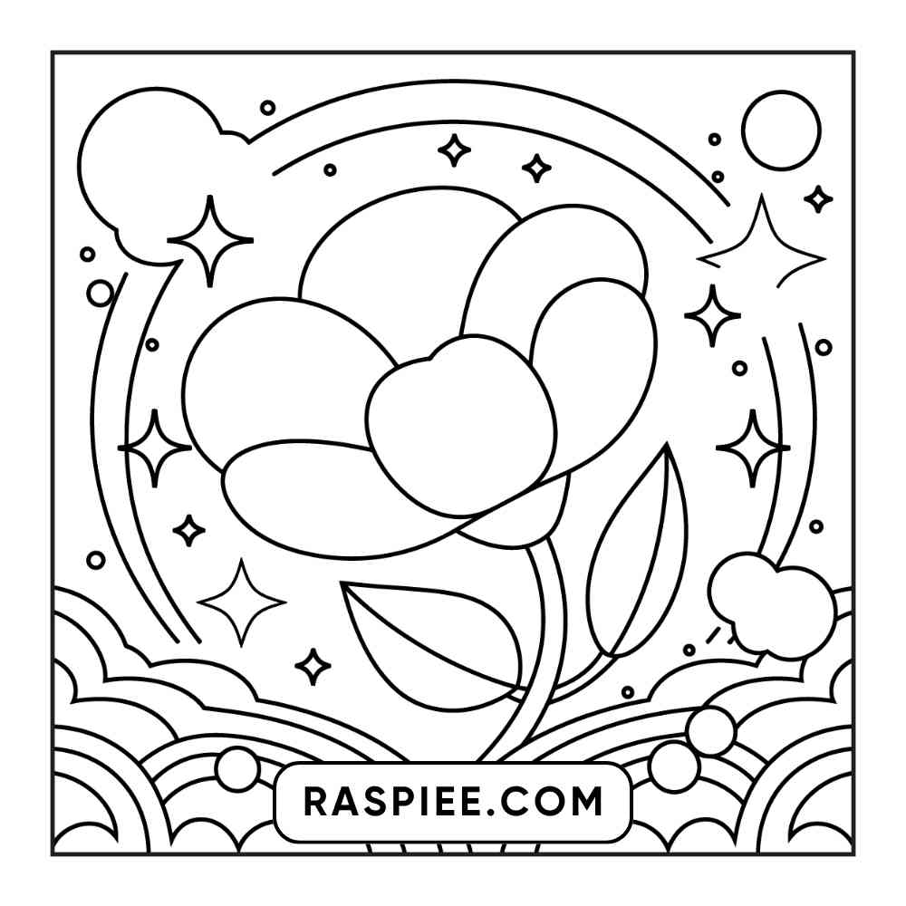 53 Bold and Easy Trippy Groovy Coloring Pages Printable PDF Instant Download