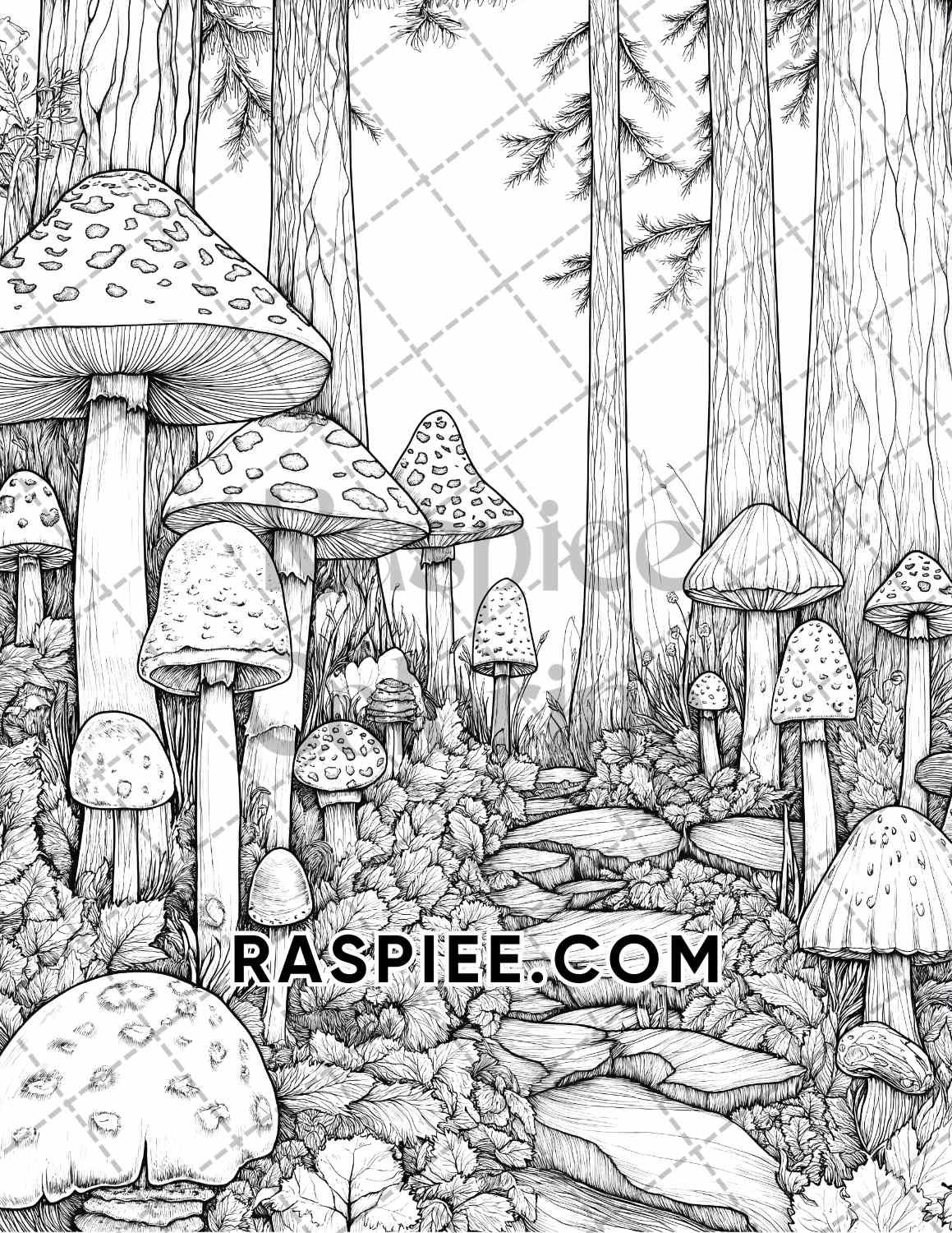 Autumn Charm Adult Coloring Pages Printable PDF Instant Download - RASPIEE