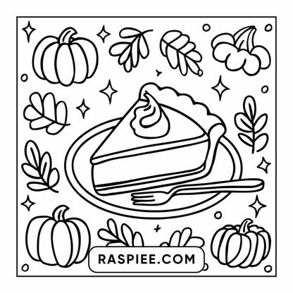 114 Cozy Autumn Bold & Easy Coloring Pages PDF Printable Instant Download - RASPIEE