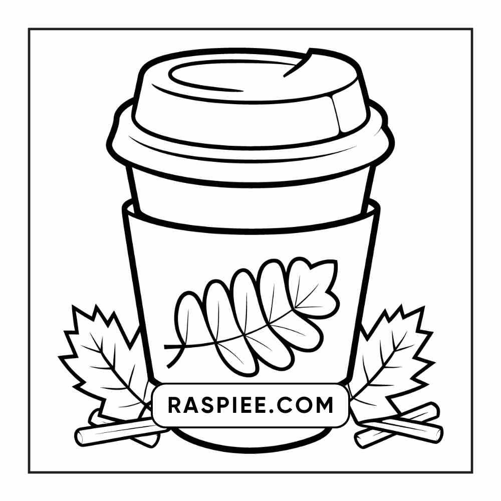 76 Bold and Easy Fall Vibes Coloring Pages Printable PDF Instant Download - RASPIEE