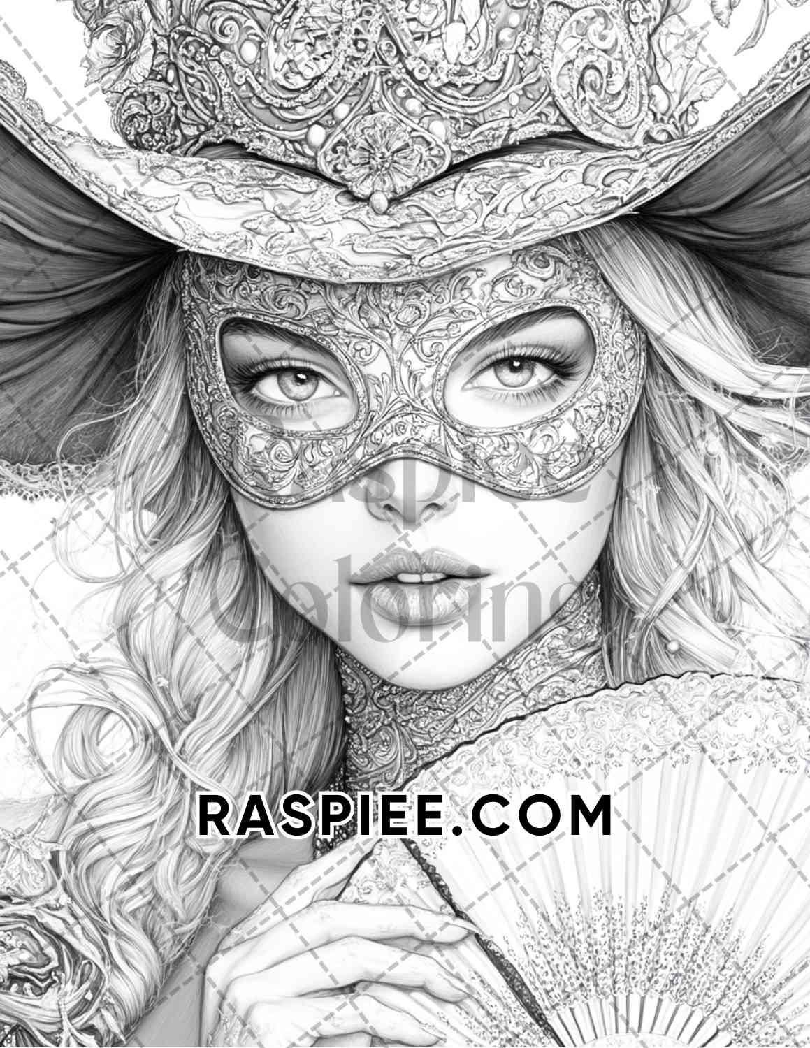 Enchanted Witches Adult Coloring Pages Printable PDF Instant Download - RASPIEE