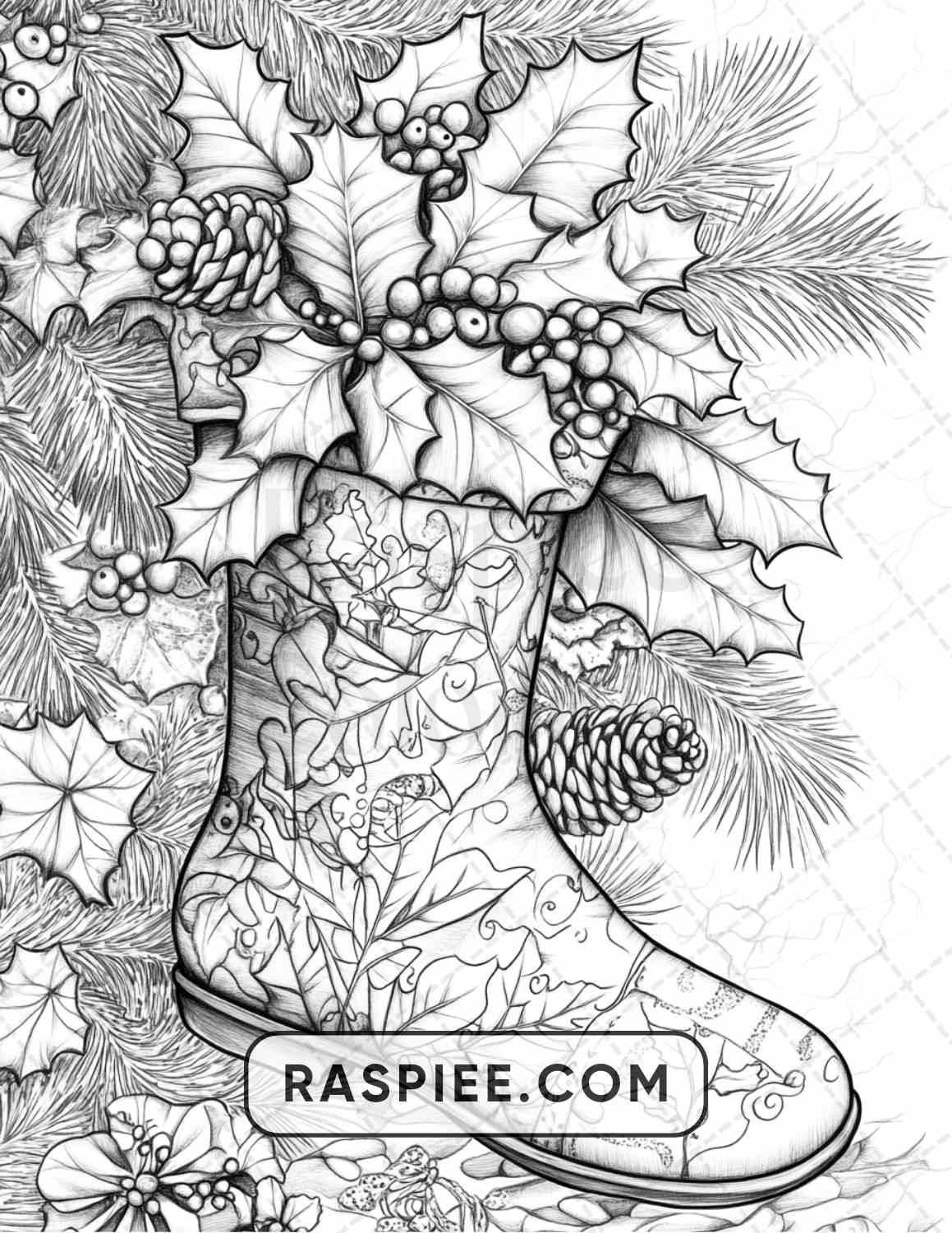 89 Christmas Decor Adult Coloring Pages