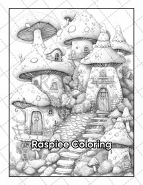 50 Fairyland Adult Coloring Pages Printable PDF Instant Download – RASPIEE