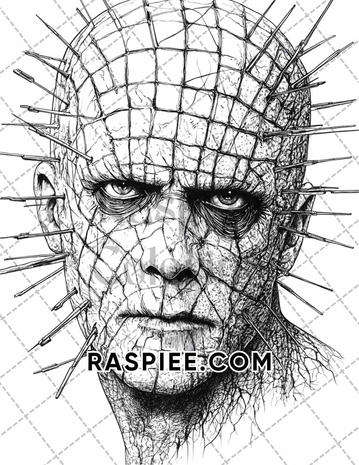 Legends of Horror Halloween Adult Coloring Pages Printable PDF Instant Download