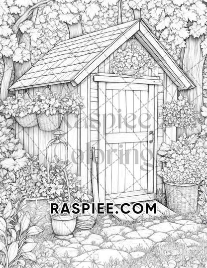 Fall Flowers Adult Coloring Pages Printable PDF Instant Download - RASPIEE