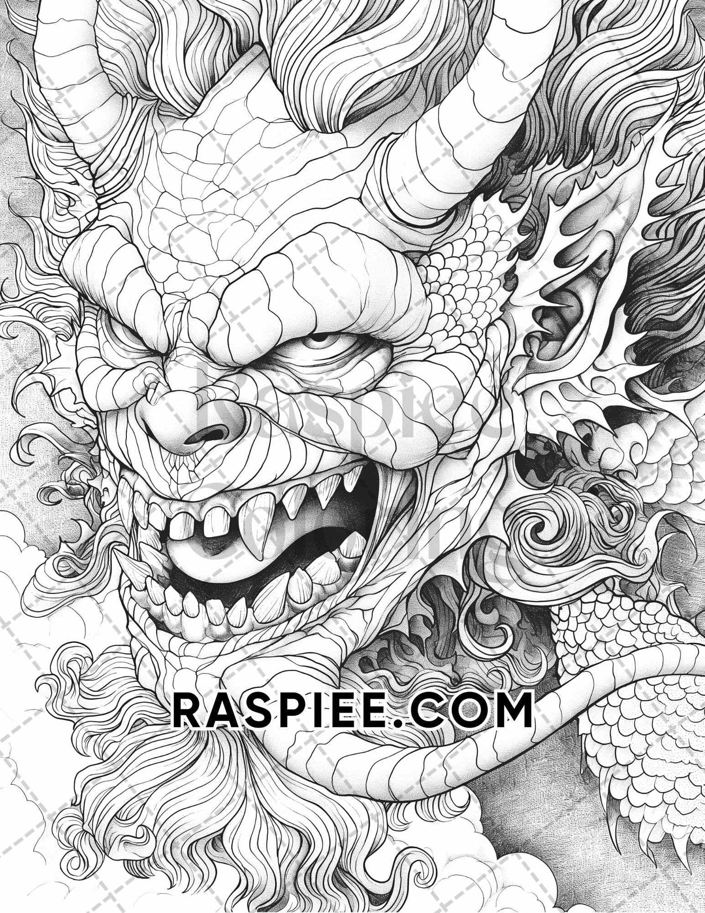 50 Spooky Monsters Halloween Adult Coloring Pages Printable PDF Instant Download