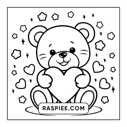 90 Bold and Easy Stress Relief Coloring Pages Printable PDF Instant Download - RASPIEE