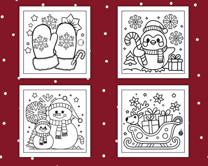 69 Bold and Easy Cozy Christmas Coloring Pages