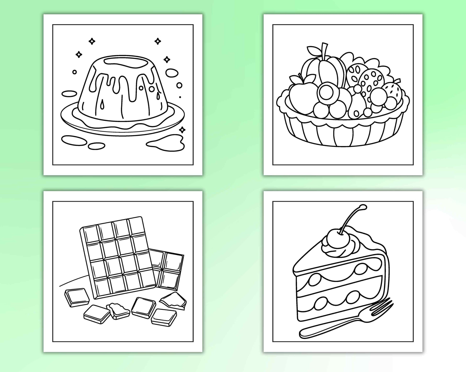 70 Bold and Easy Sweet Treats Coloring Pages - RASPIEE