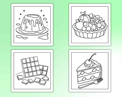 70 Bold and Easy Sweet Treats Coloring Pages - RASPIEE