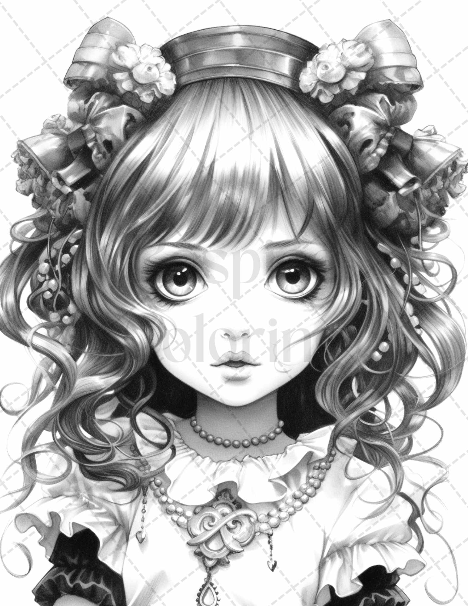 grayscale coloring pages, gothic girls, printable for adults, instant download, gothic art, grayscale illustrations, coloring book, dark art, printable pages, adult coloring, portrait coloring pages for adults