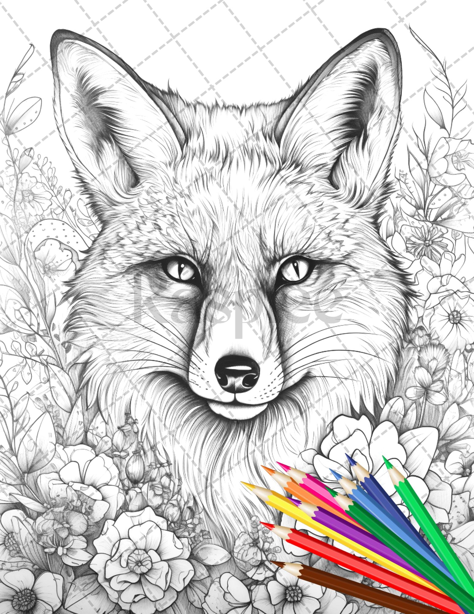 Animales De Colores - Libro para colorear para niñas: Dibujos