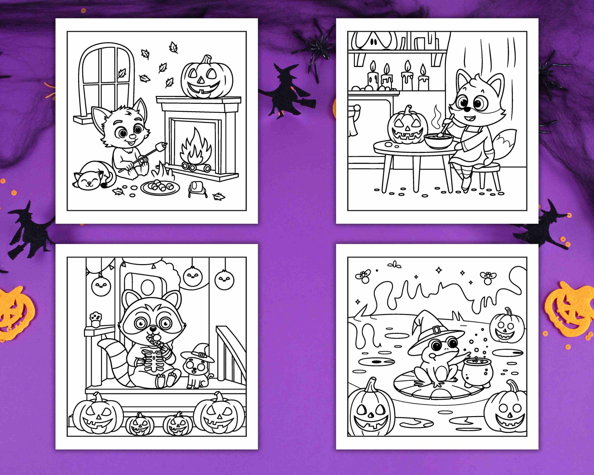 100 Bold and Easy Spooky Times Halloween Coloring Pages - RASPIEE