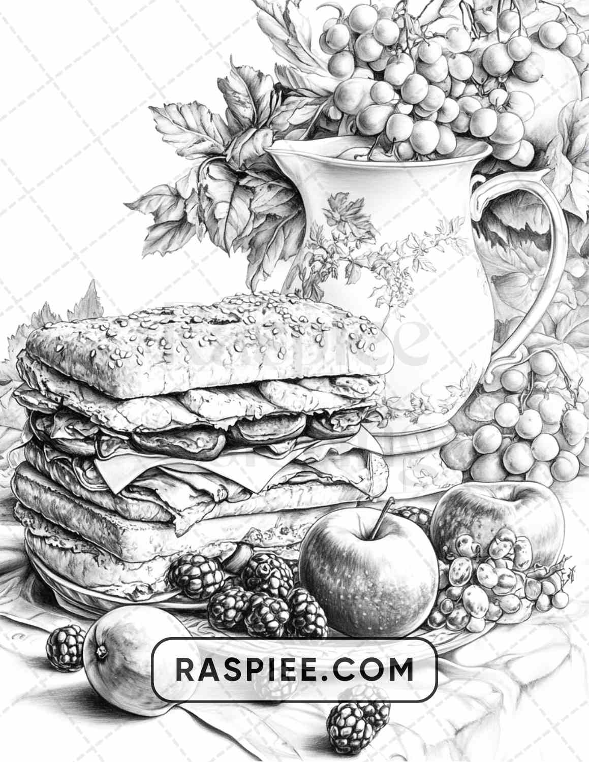 80 Still Life Adult Coloring Pages - RASPIEE