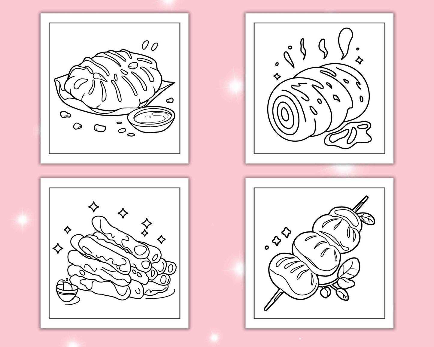 80 Bold and Easy Japanese Food Coloring Pages - RASPIEE