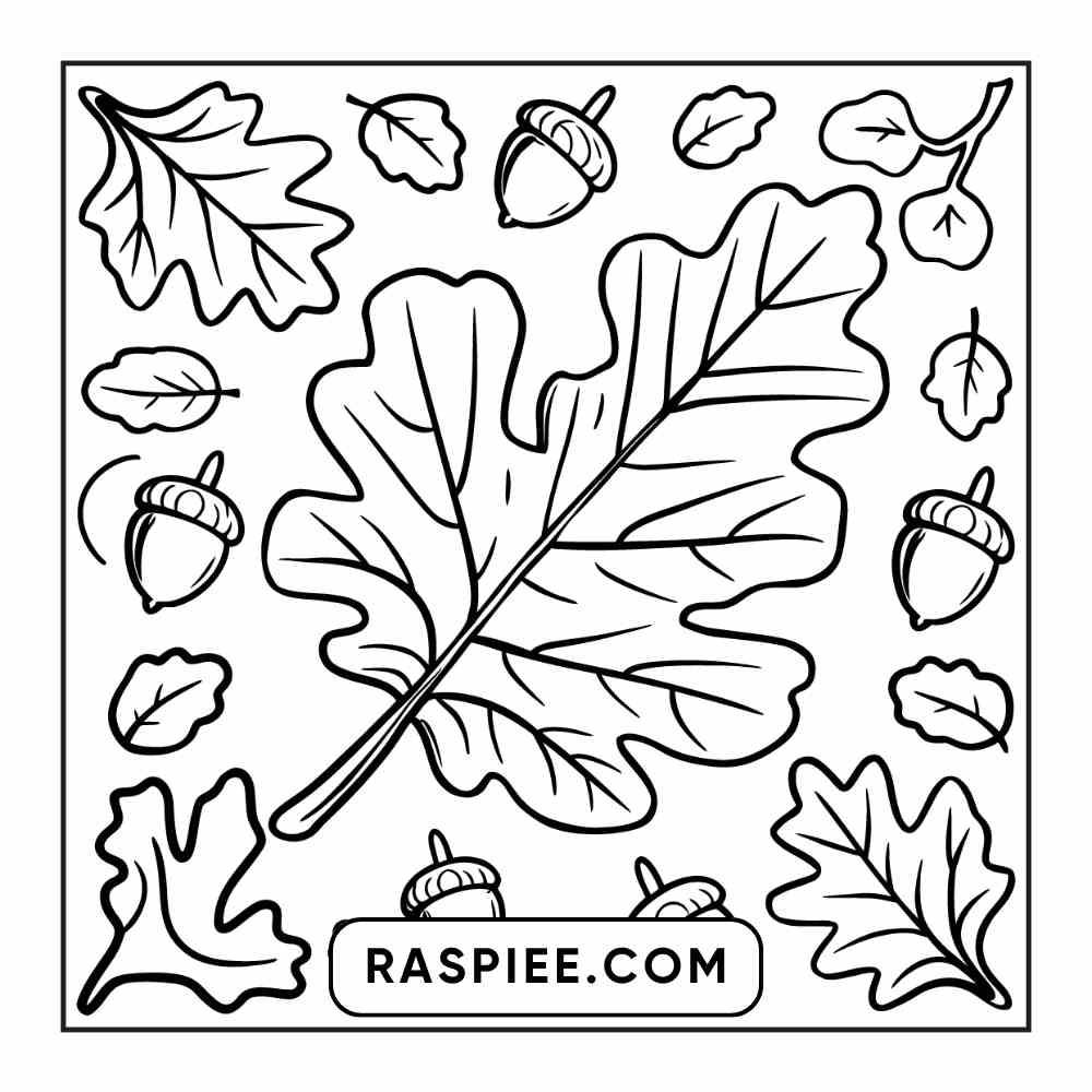 114 Cozy Autumn Bold & Easy Coloring Pages PDF Printable Instant Download - RASPIEE