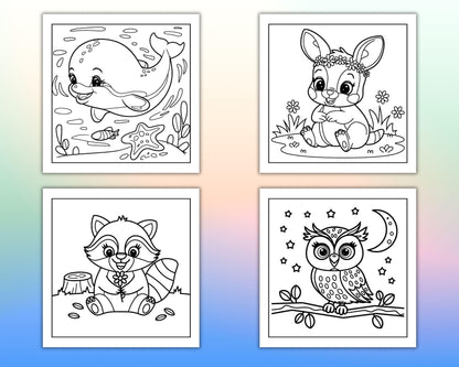 84 Bold and Easy Cute Animal Coloring Pages - RASPIEE