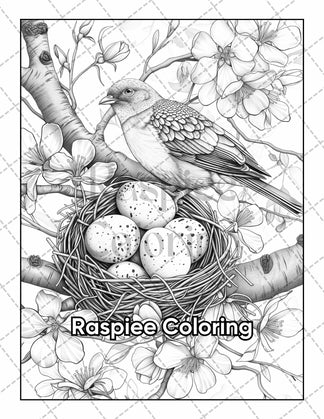 50 Spring Serenity Adult Coloring Pages Printable PDF Instant Download