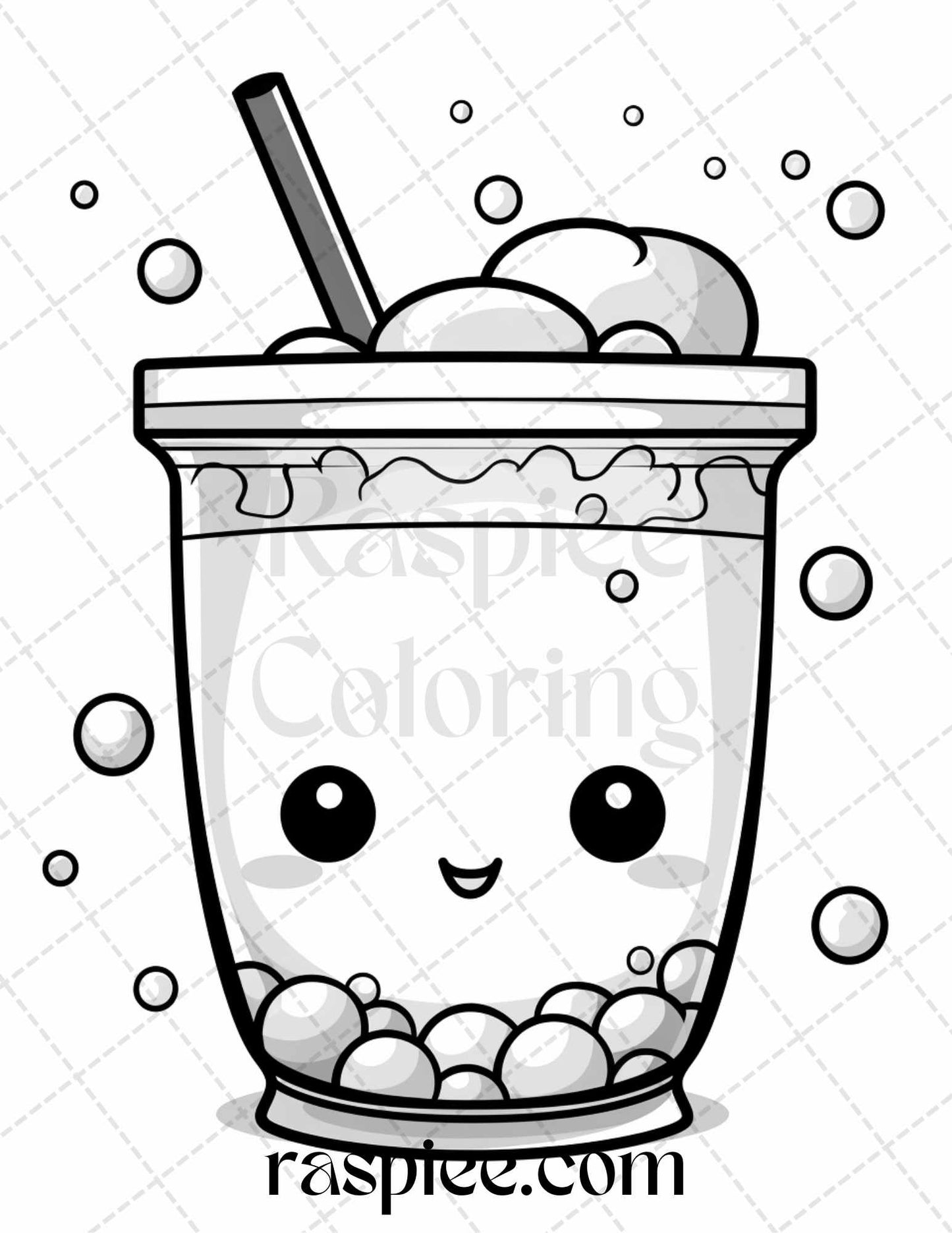 Kawaii Boba Tea Coloring Page, Printable Grayscale Coloring Illustration, Cute Boba Drink Art for Adults and Kids, Relaxing Coloring Sheet Activity, DIY Coloring Book Page, Instant Download Printable, Stress-Relief Coloring Picture, Beverage Doodles for Coloring, Family-Friendly Coloring Activity