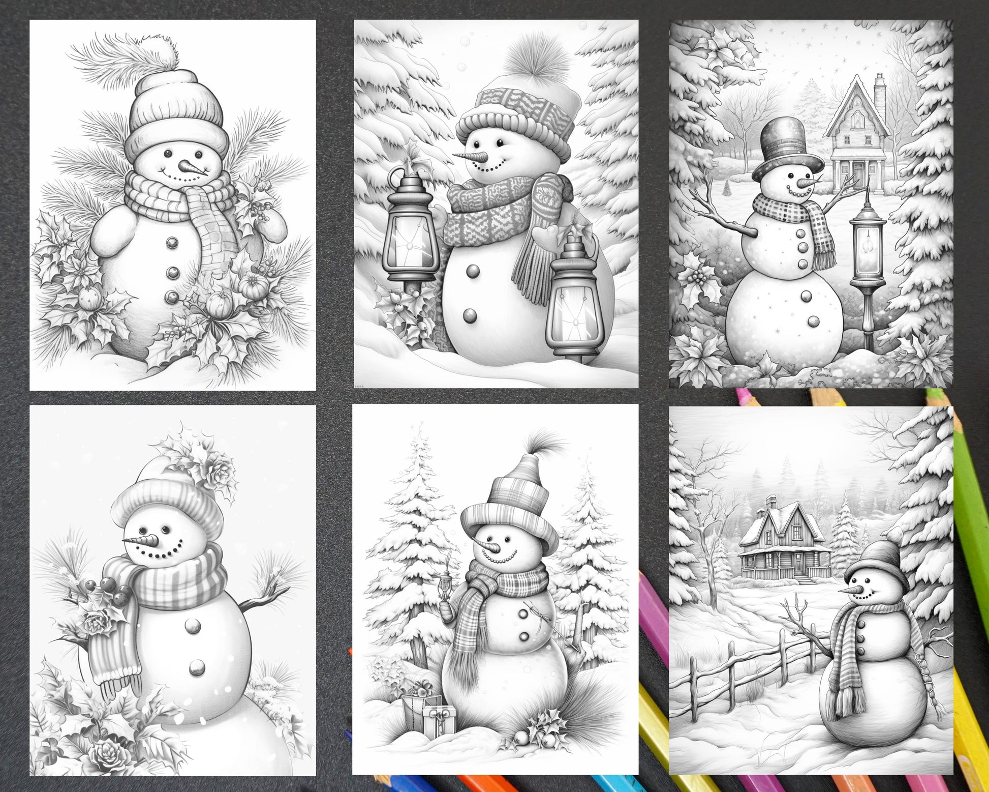 Christmas Snowman Coloring Page, Winter Holiday Coloring Book Printable, Relaxing Coloring Pages, Christmas Coloring Sheets, Christmas Coloring Book Printable, Xmas Coloring Pages, Holiday Coloring Pages, Winter Coloring Pages for Adults
